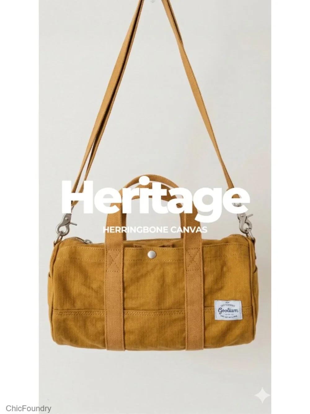 Canvas Crossbody Bag - Compact Barrel Mini Tote - Shoulder Bag & Travel